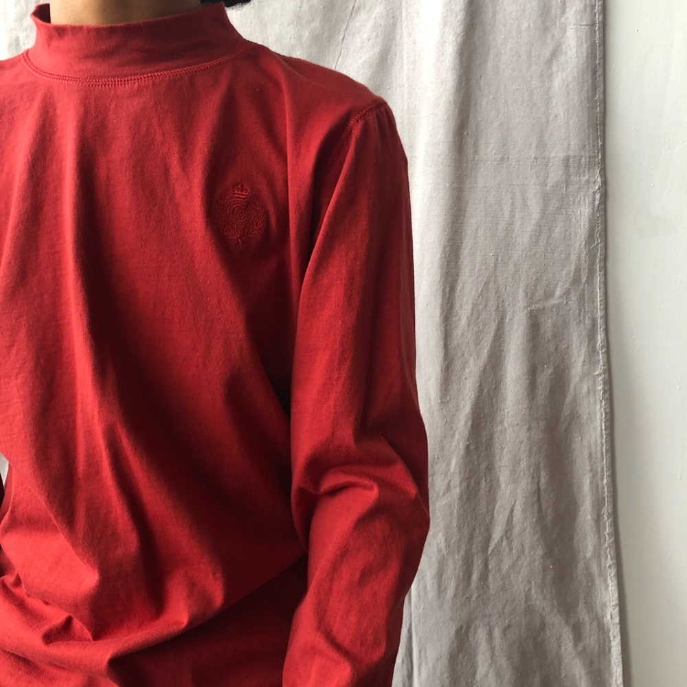 Vintage brick burnt orange mix turtle cotton med